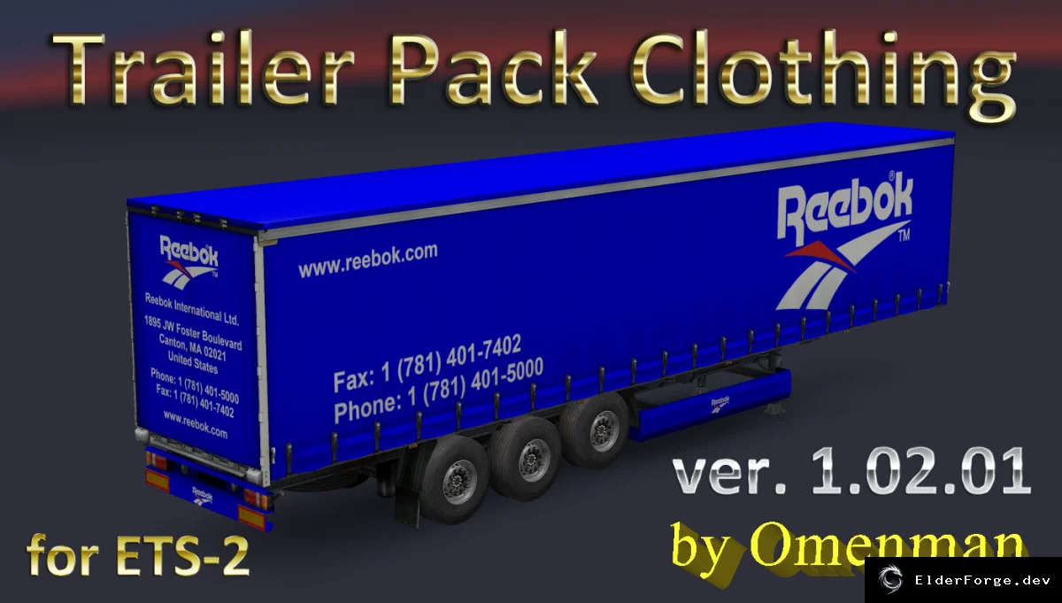 Обложка мода: Trailer Pack Clothing – Прицепы с брендовыми скинами для Euro Truck Simulator 2