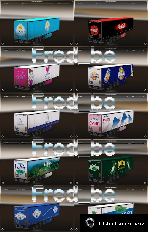 Обложка мода: Trailer Pack Fruehauf для Euro Truck Simulator 2 – новые ProfiLiner прицепы