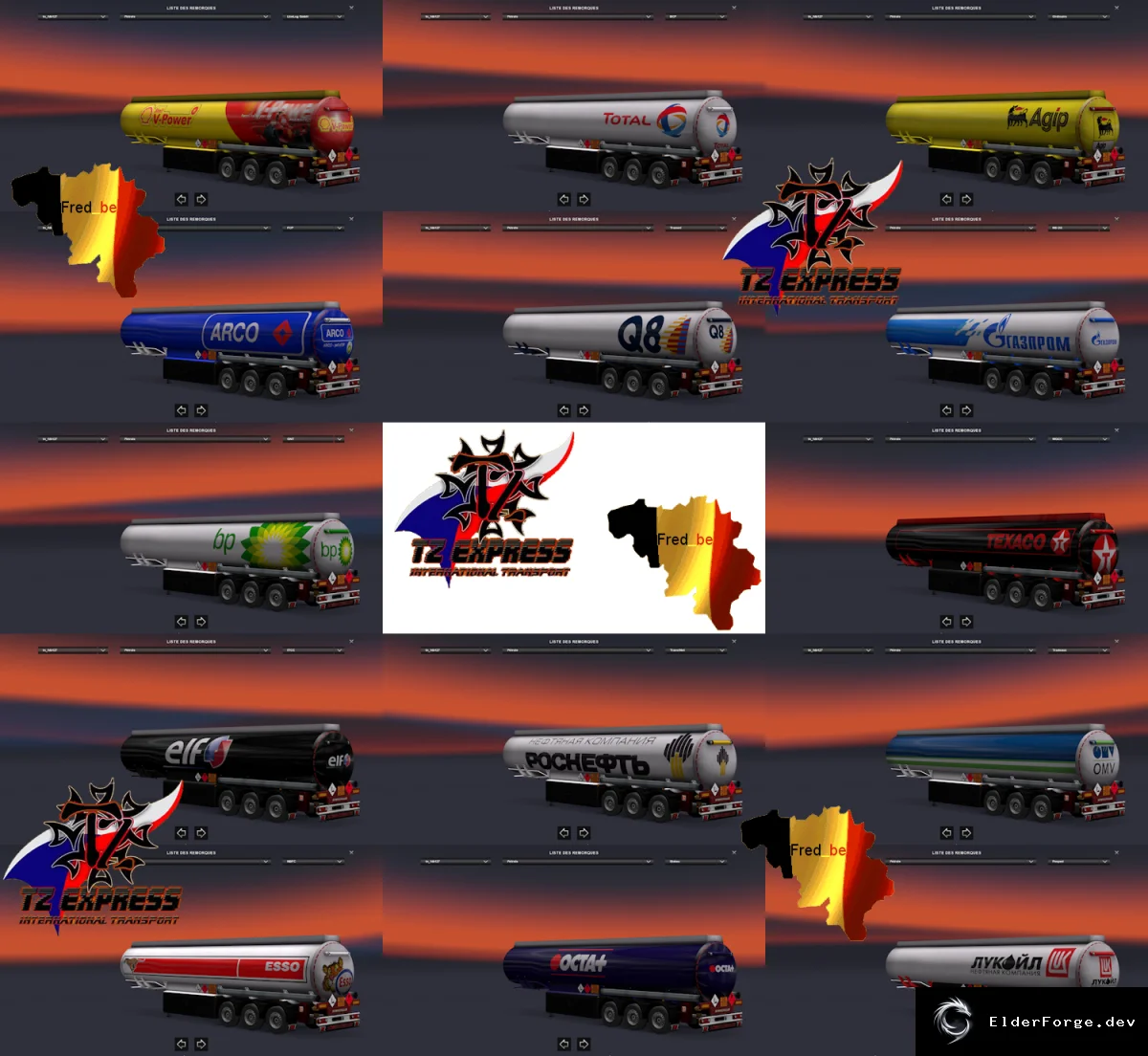 Обложка мода: Trailer Pack Fuel Cistern для Euro Truck Simulator 2 – автономные цистерны v1.25