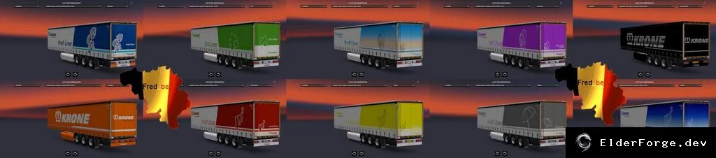 Обложка мода: Trailer Pack Krone – 10 автономных прицепов для Euro Truck Simulator 2