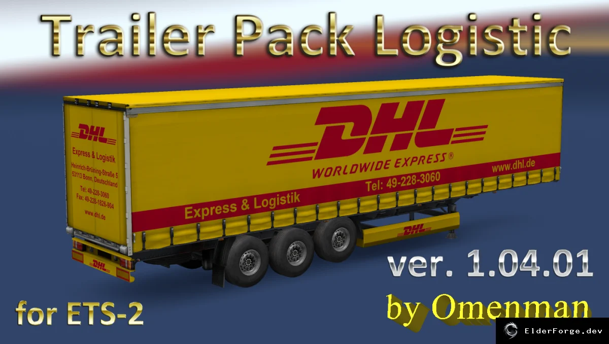 Обложка мода: Trailer Pack Logistic для Euro Truck Simulator 2 – 106 логистических компаний и новые скины