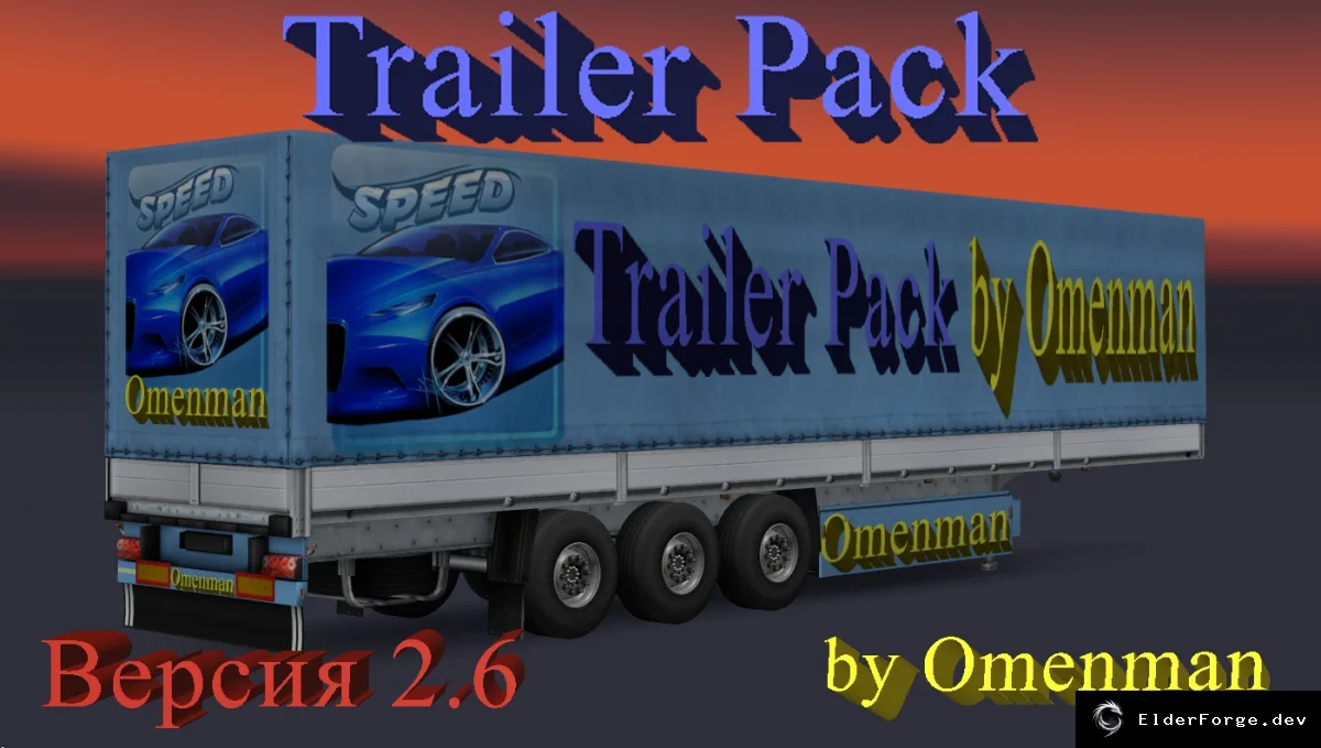 Обложка мода: Trailer Pack от Omenman для Euro Truck Simulator 2 – 286 прицепов и 70 грузов