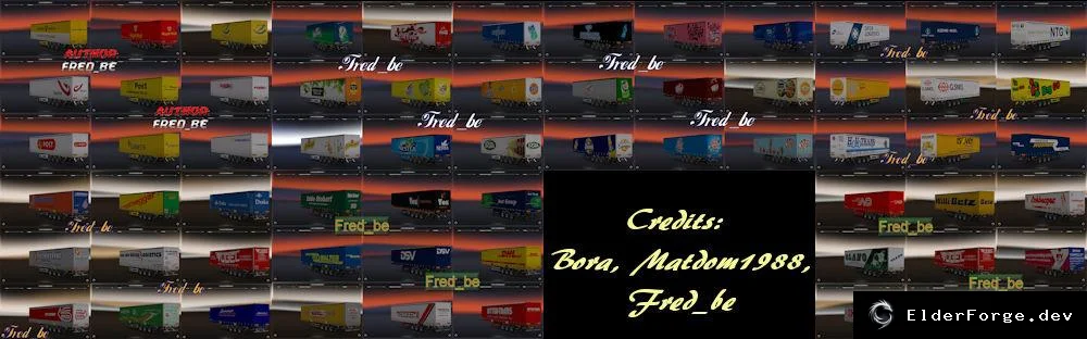 Обложка мода: Trailer Pack Profiliner #7 для Euro Truck Simulator 2 (ETS2) – версия 1.19
