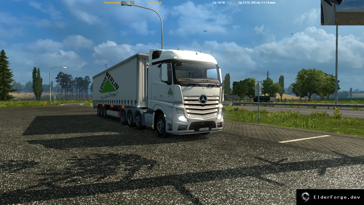Обложка мода: Trailers Leroy Merlin и скин Leroy Merlin для Mercedes Actros в ETS2