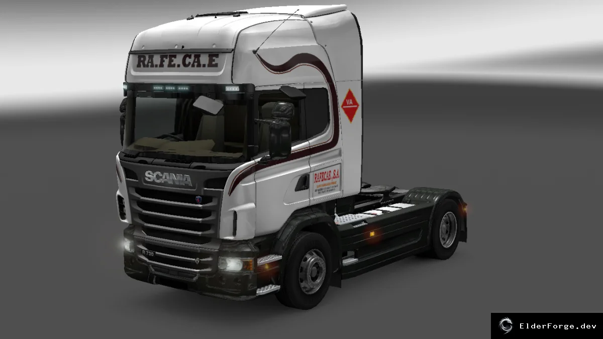Обложка мода: Transportes RAFECAE Combo Pack – скин Scania R и автотрейлер для ETS2