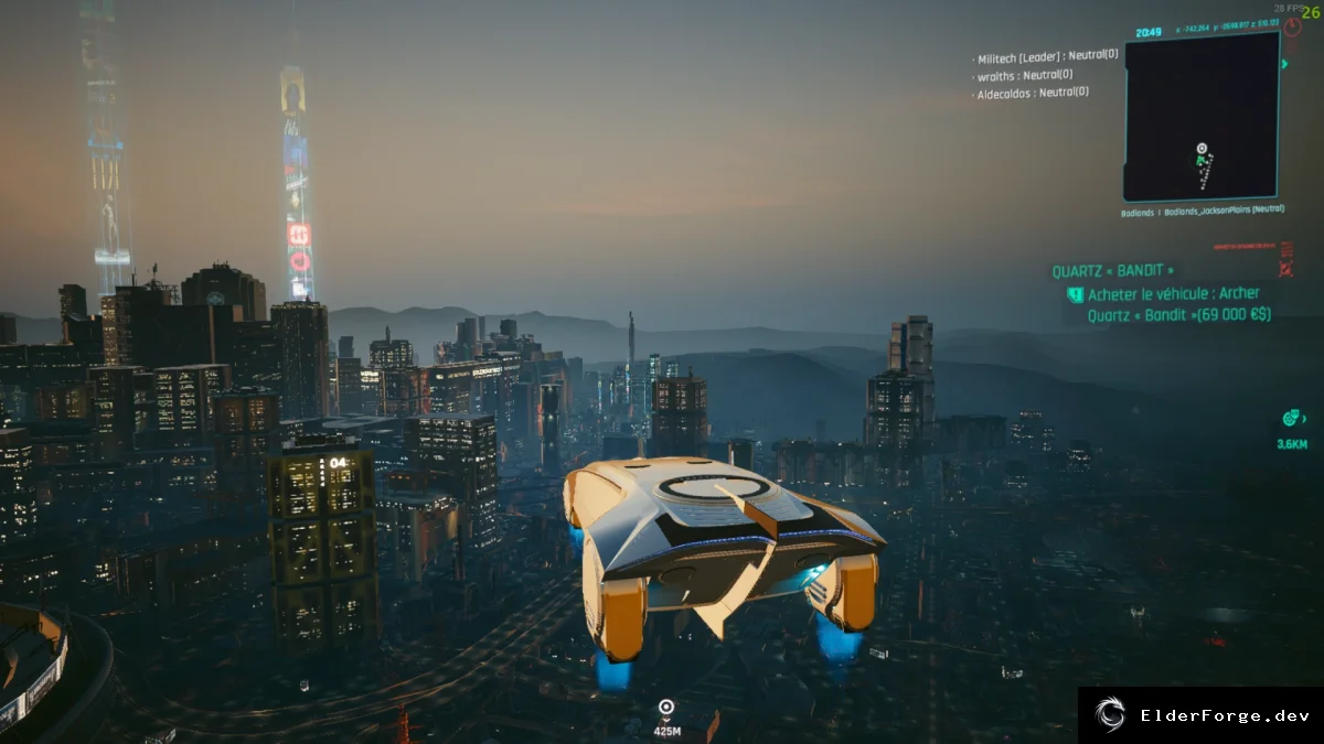Обложка мода: Транспортные услуги Night City – быстрый такси и AV в Cyberpunk 2077