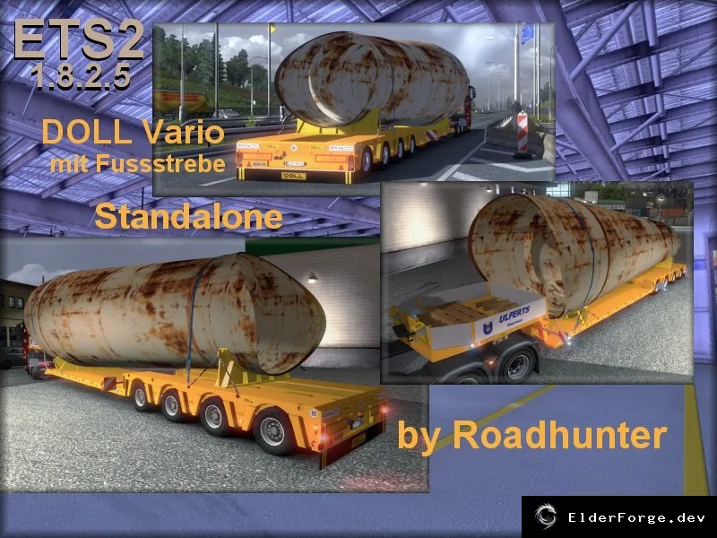 Обложка мода: Трейлер с четырьмя осями для Euro Truck Simulator 2