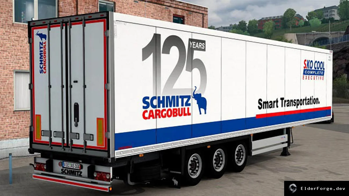 Обложка мода: Трейлер Schmitz Cargobull для Euro Truck Simulator 2 – v5.0 (ETS2 1.39‑1.40)