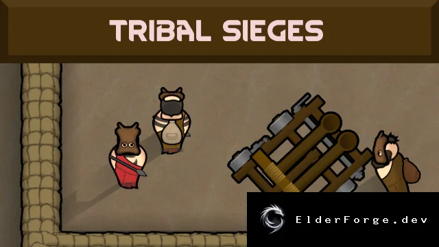 Tribal Siege Raids – осадные рейды с катапультами для RimWorld