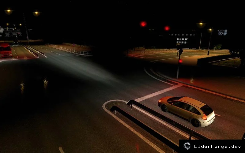 Обложка мода: True Lights AI V 6.01 – улучшенные световые эффекты AI в Euro Truck Simulator 2