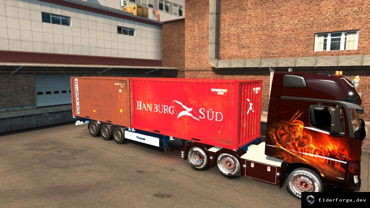 Обложка мода: TSM Container Pack для Euro Truck Simulator 2 – новые контейнеры и грузы