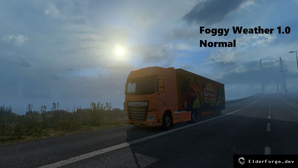 Обложка мода: Туманная погода для Euro Truck Simulator 2 – более 20 реалистичных вариантов