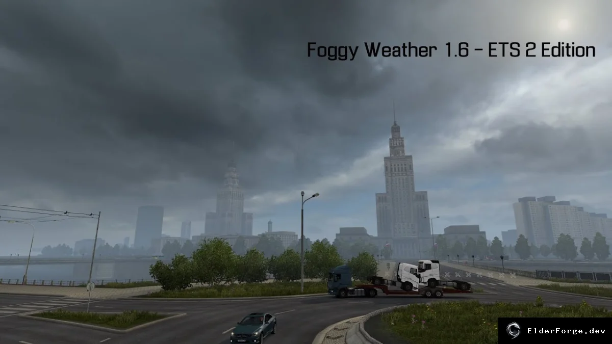 Обложка мода: Туманная погода для Euro Truck Simulator 2 – реалистичный туман в осени и зиме