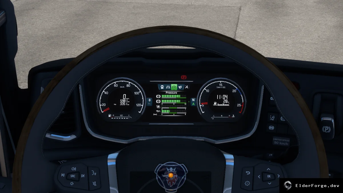 Обложка мода: Улучшенная приборная панель Scania 2016 для Euro Truck Simulator 2