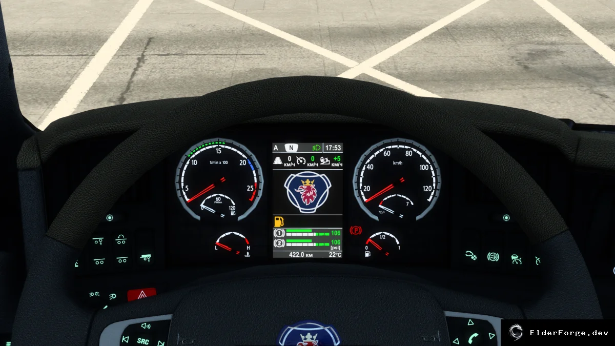 Обложка мода: Улучшенная приборная панель Scania R &amp; Streamline для Euro Truck Simulator 2