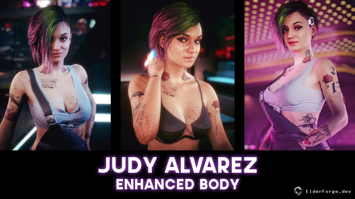 Обложка мода: Улучшенное тело Джуди с 4K текстурами для Cyberpunk 2077