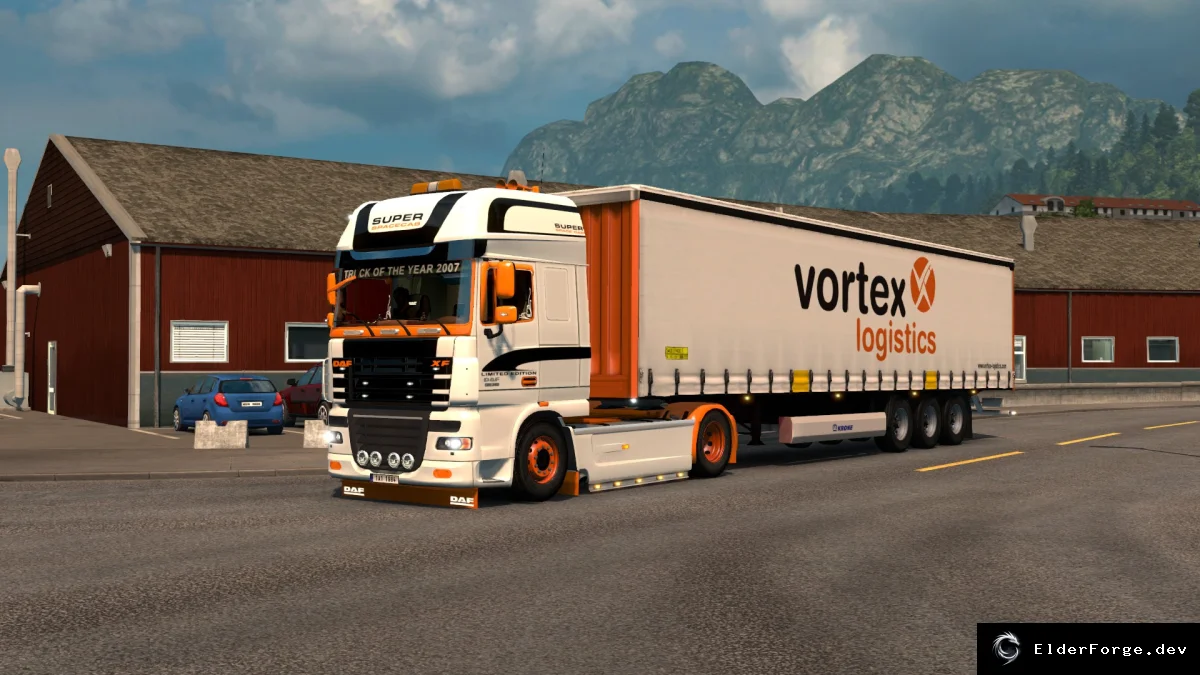 Обложка мода: Улучшенный DAF XF 105 для Euro Truck Simulator 2 – новые интерьеры, руль и детали