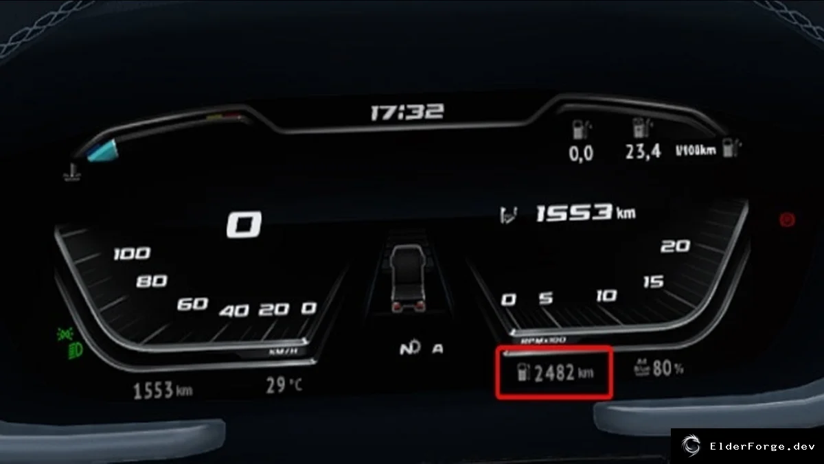 Обложка мода: Улучшенный индикатор топлива для DAF 2021 в Euro Truck Simulator 2 (ETS2)