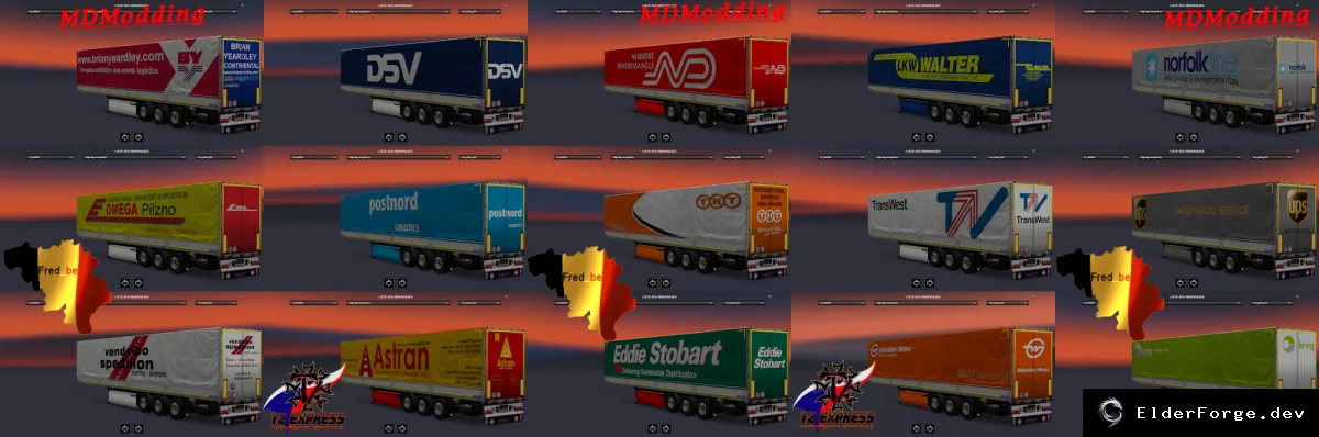 Обложка мода: Universal — Пакет автономных прицепов для Euro Truck Simulator 2 (v4)