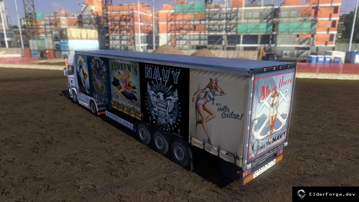 Обложка мода: U.S. Navy v1 – военные прицепы для Euro Truck Simulator 2