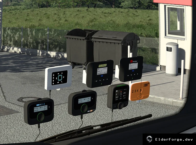 Обложка мода: Устройства оплаты проезда в кабине — мод для Euro Truck Simulator 2