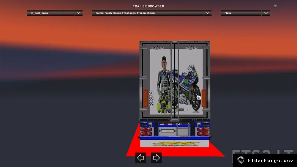 Обложка мода: Valentino Rossi Trailer для Euro Truck Simulator 2 – яркий дизайн и новые возможности