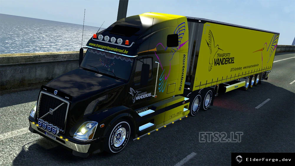 Обложка мода: Vanderoel Combo – новые скины Volvo VNL 670 и Krone Profiliner для ETS2