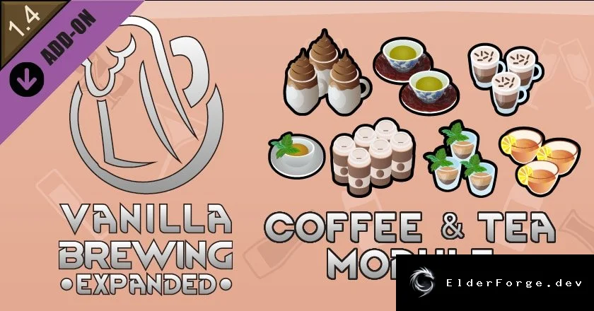 Vanilla Brewing Expanded: новые кофе и чаи для RimWorld