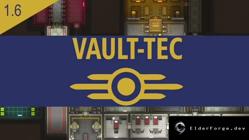 Vault‑Tec: Fallout‑вдохновлённые предметы и оборудование для RimWorld