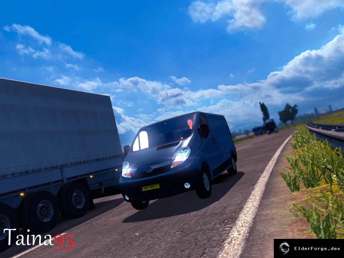 Обложка мода: Vaxhuall Vivaro в трафике – мод для Euro Truck Simulator 2