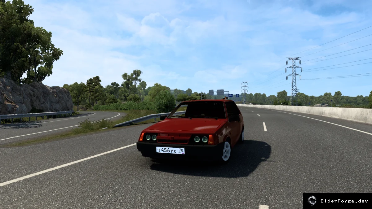Обложка мода: ВАЗ-2108 «Восьмерка» для Euro Truck Simulator 2 – детальная модель и кастомные колёса