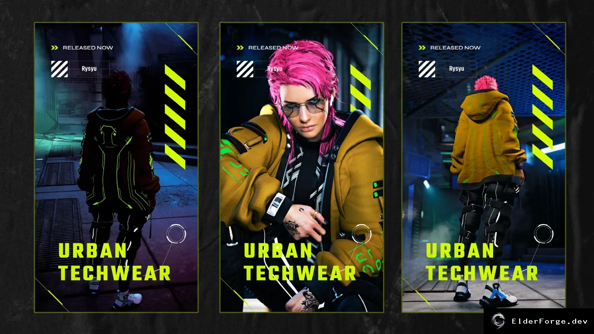 Обложка мода: Veegee's Urban Techwear Outfit – стильный набор одежды для Cyberpunk 2077