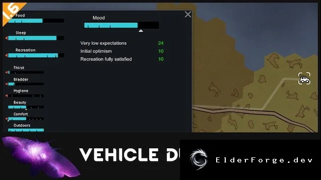 Vehicle Dubs Needs Fix – исправление потребностей в каравонах RimWorld