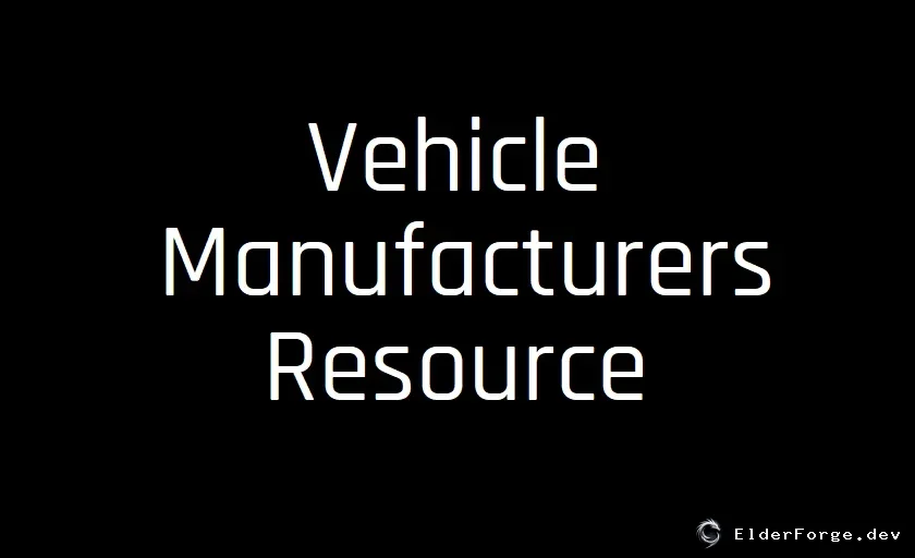 Vehicle Manufacturers Resource – логотипы авто для Cyberpunk 2077