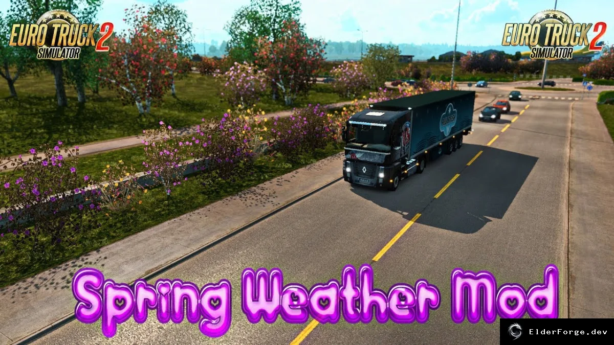 Обложка мода: Весенняя погода и окружение для Euro Truck Simulator 2 v2.7