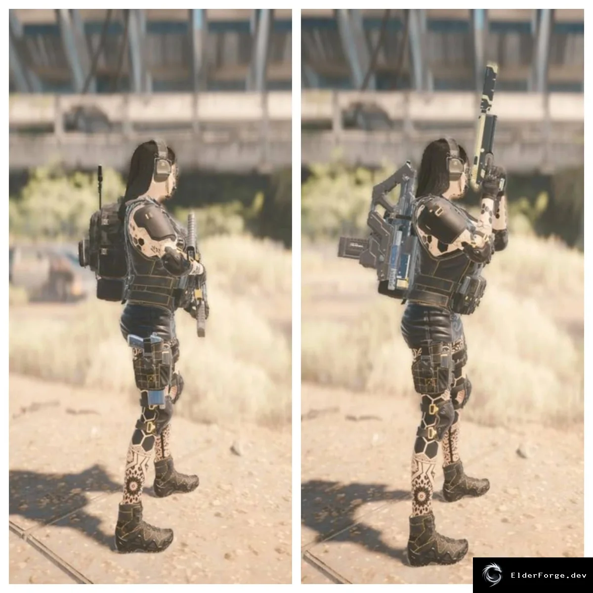 Visual Holsters – автоматическая смена снаряжения для Cyberpunk 2077