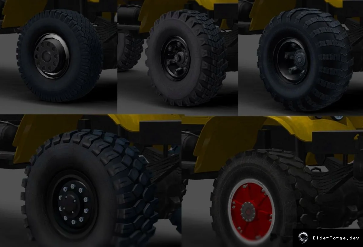 Обложка мода: Внедорожные колёса для ETS2 – 20 передних и 27 задних дисков с шинами