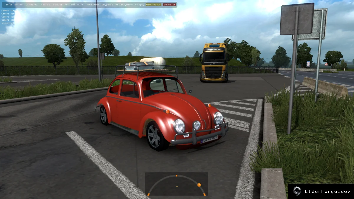 Обложка мода: Volkswagen Beetle Fusca в трафик для Euro Truck Simulator 2