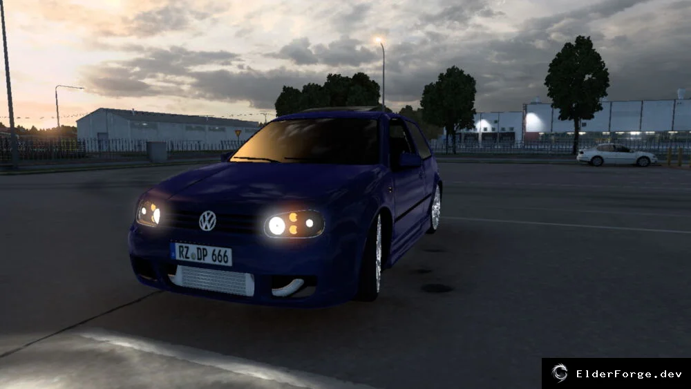 Обложка мода: Volkswagen Golf R32 Mk4 для Euro Truck Simulator 2 – полная кастомизация