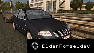 Обложка мода: Volkswagen Passat B5 в AI‑трафике ETS2 – новые автомобили