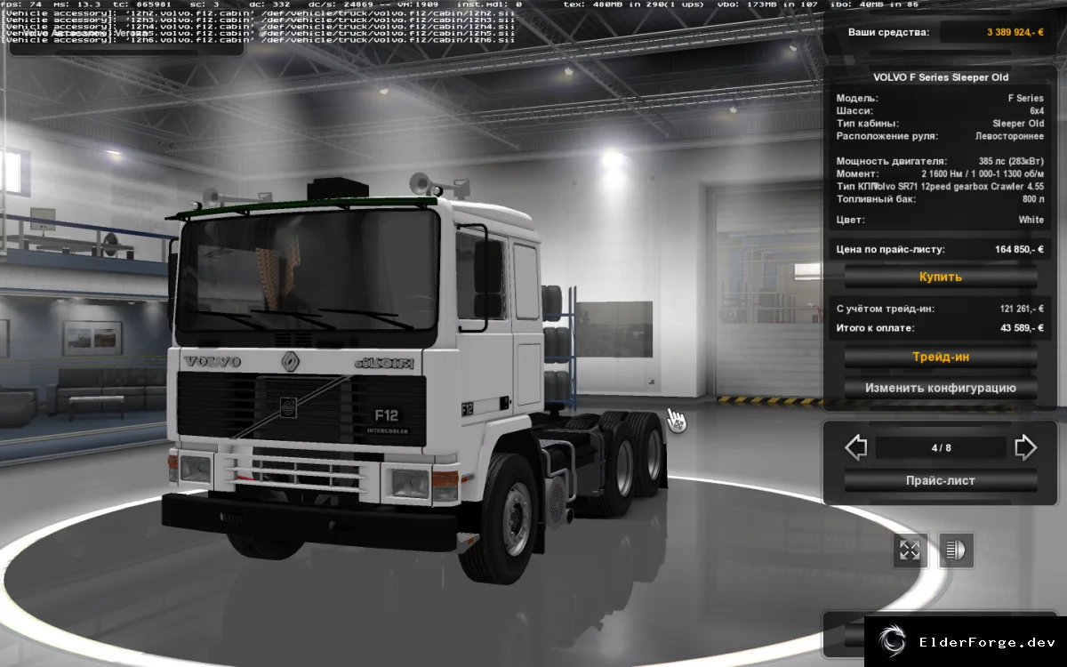 Обложка мода: Volvo F Series (F12‑F16) для Euro Truck Simulator 2 – новые кабины, шасси и тюнинг