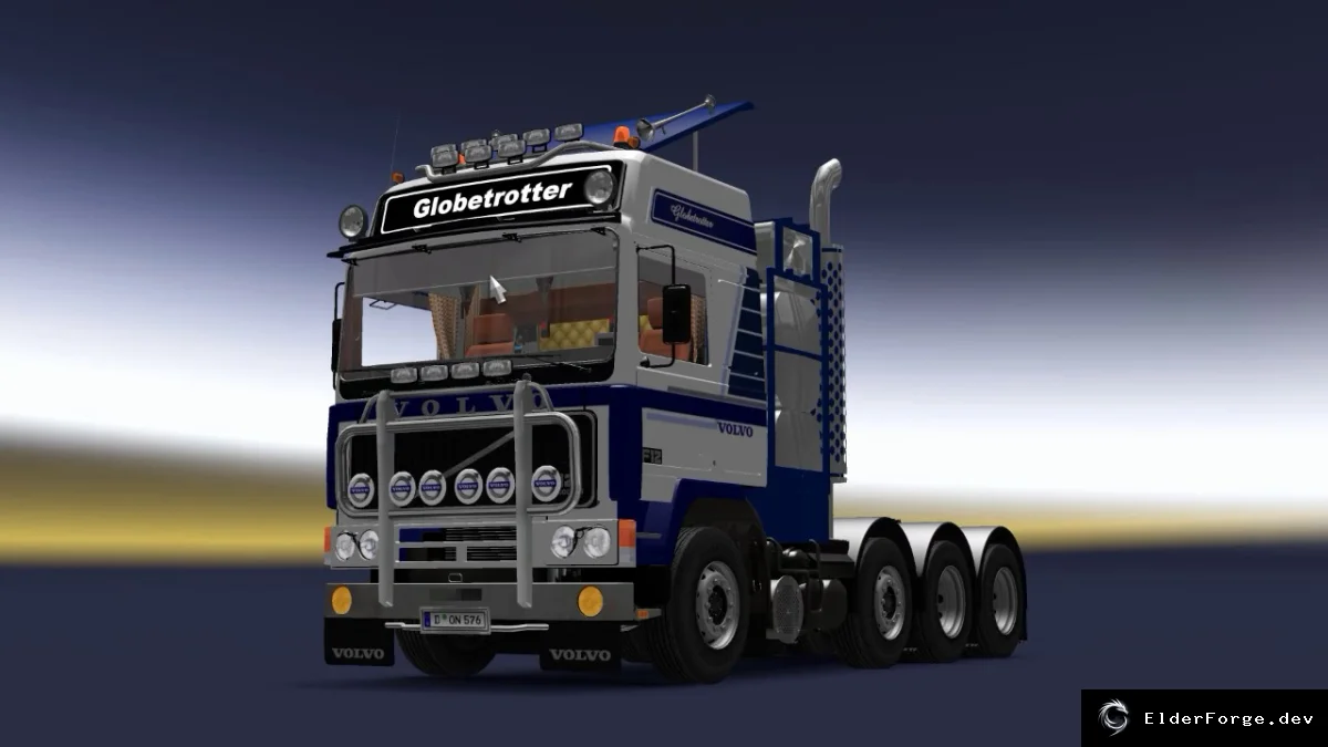 Обложка мода: Volvo F10/F12 для ETS2: 4x2, 6x2, 6x4, 8x4 – новые двигатели и коробки