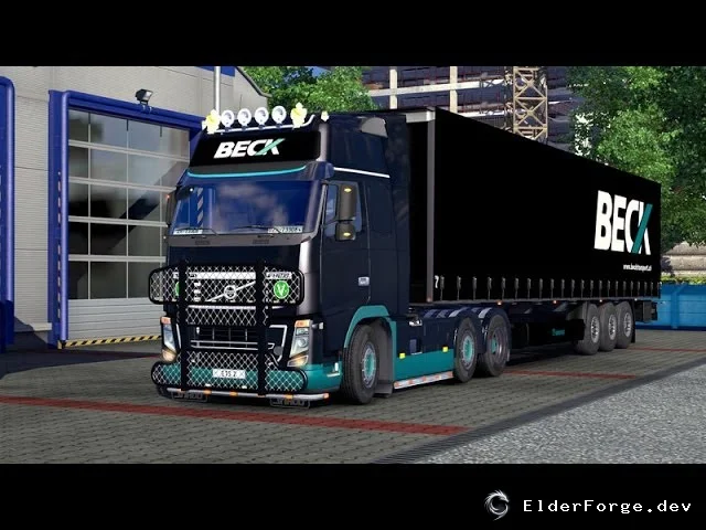 Обложка мода: Volvo FH 2009 Beck + прицеп для Euro Truck Simulator 2 – версия 1.6.1
