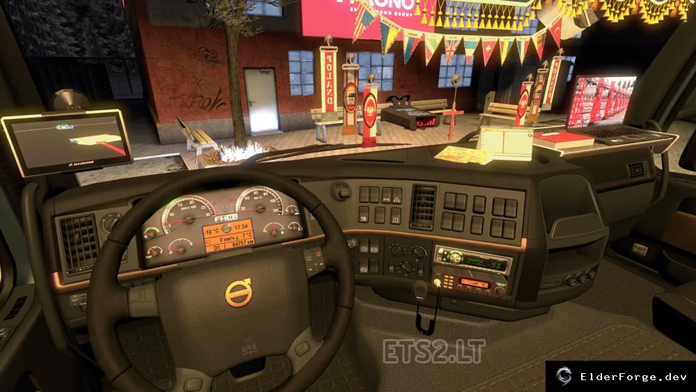 Обложка мода: Volvo FH 2009 – новый интерьер для Euro Truck Simulator 2