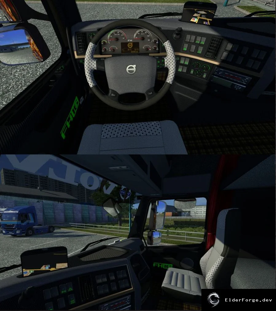 Обложка мода: Volvo FH 2009 – новый интерьерный салон для Euro Truck Simulator 2