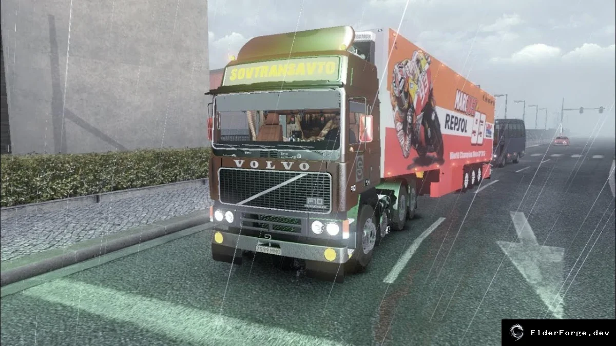 Обложка мода: Volvo FH (F10) для Euro Truck Simulator 2 – полная модель 1.4+ с прицепом