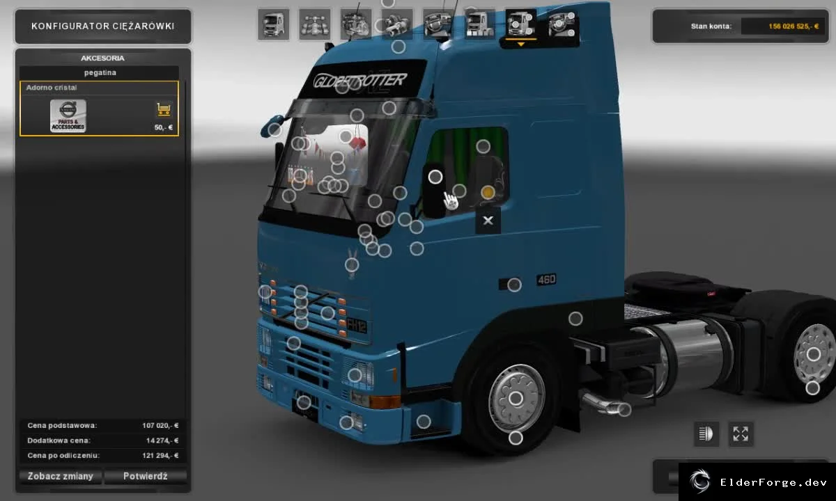 Обложка мода: Volvo FH12 2.0 – расширенный тюнинг для Euro Truck Simulator 2