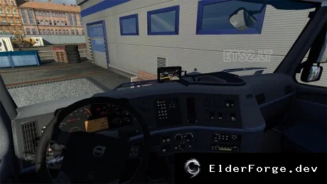 Обложка мода: Volvo FH12 2‑х: новые LED‑фары, заводская табличка и дисплей для ETS2