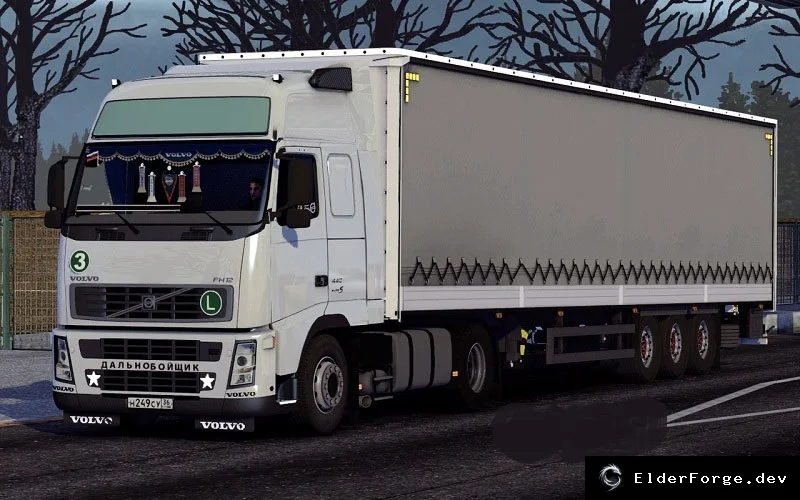 Обложка мода: Volvo FH12 440 с интерьером – реальная модель для Euro Truck Simulator 2