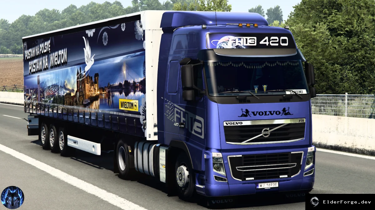 Обложка мода: Volvo FH16 2009 Reworked – новый тюнинг для Euro Truck Simulator 2